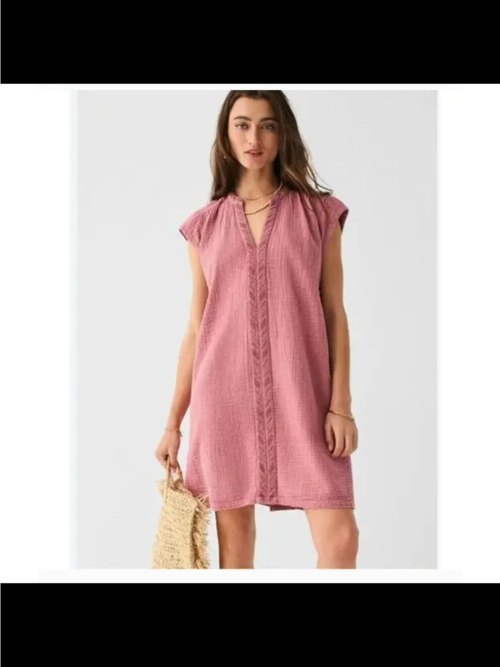 Faherty Breeze Lucia Dress Dream Cotton Pink Organic